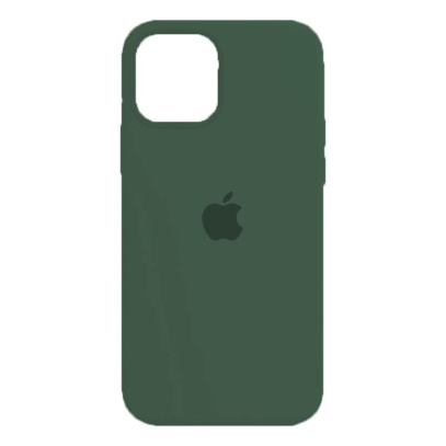 Чехол Silicone Case для Apple iPhone 12/12 Pro Dark Green, темно-зеленый