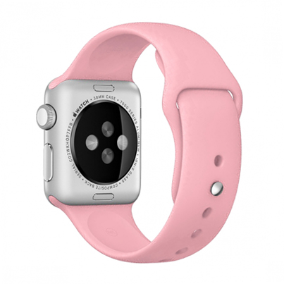 Силиконовый ремешок для Apple Watch 42/44 мм Pink, розовый