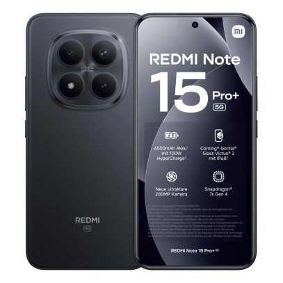 Xiaomi Redmi Note 15 Pro+ 5G 12/256Gb Midnight Black, чёрный