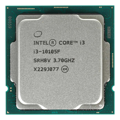 Процессор Intel Core i3-10105F 3.7ГГц (Turbo 4.4ГГц), LGA1200, OEM (CM8070104291323)