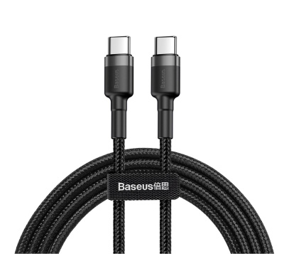 Кабель Baseus Cafule Type-C PD2.0 60W flash charging data line 20V, 3A, 2 м (CATKLF-HG1) Gray/Black
