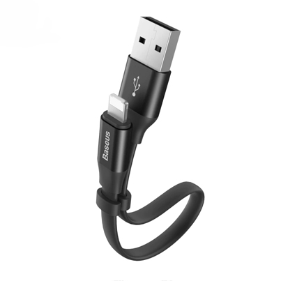 USB кабель Baseus 23cm Nimble iP Portable разъём Lightning Черный