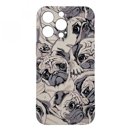 Чехол для iPhone 13 Pro LUXO Super slim creative TPU с рисунком Мопсы