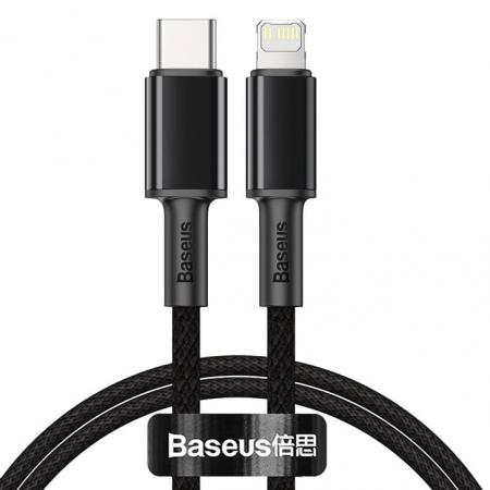 Кабель Baseus High Density Braided Fast Charging Data Cable Type-C – Lightning PD 20W, 1 м (CATLGD-01) Черный