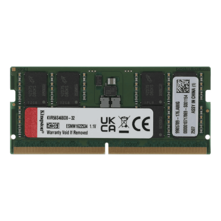 Оперативная память Kingston (KVR56S46BD8) 32 DDR5 32GB 5600MHz CL46 SO DIMM 1x32