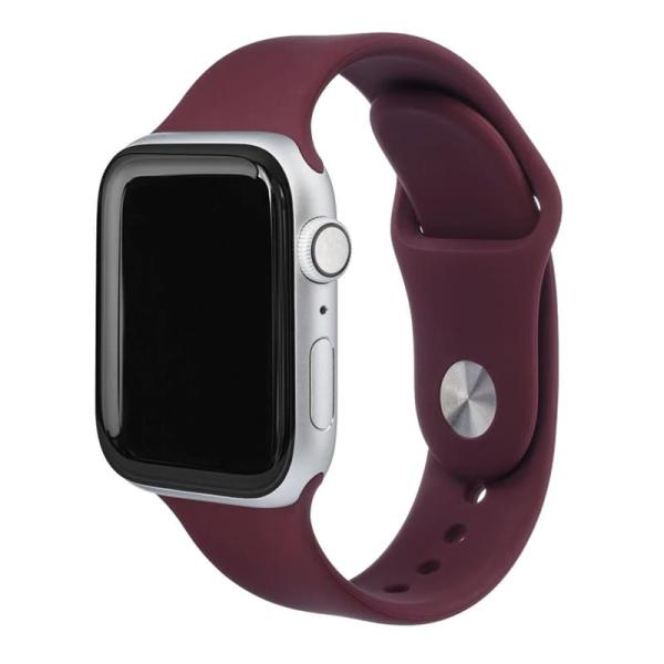Силиконовый ремешок для Apple Watch 42/44/45 мм Marsala