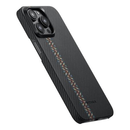 Чехол для iPhone 15 Pro Max Pitaka Fusion Weaving MagEZ Case 4 Rhapsody кевлар (FR1501PM) Черный