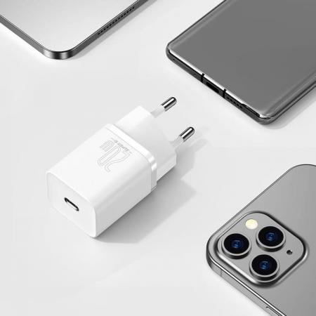 Зарядное устройство USB Type-C Baseus Super Si Quick Charger 1C 20Вт EU (CCSUP-B02) Белый