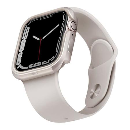 Чехол бампер для Apple Watch 7, 8 41 мм UNIQ Valencia Anodised Aluminium Bumper (41MM-VALSLGT) Золотой