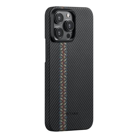 Чехол для iPhone 15 Pro Max Pitaka Fusion Weaving MagEZ Case 4 Rhapsody кевлар (FR1501PM) Черный