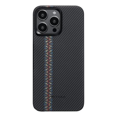 Чехол для iPhone 15 Pro Max Pitaka Fusion Weaving MagEZ Case 4 Rhapsody кевлар (FR1501PM) Черный