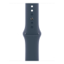 Apple Watch Series 9, 41 мм корпус из алюминия цвета «Silver», ремешок Sport Band размера M/L цвета «Storm Blue»