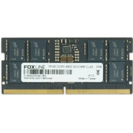 Оперативная память Foxline FL4800D5S40 16G DDR5 16GB 4800MHz CL40 SO DIMM 1x16