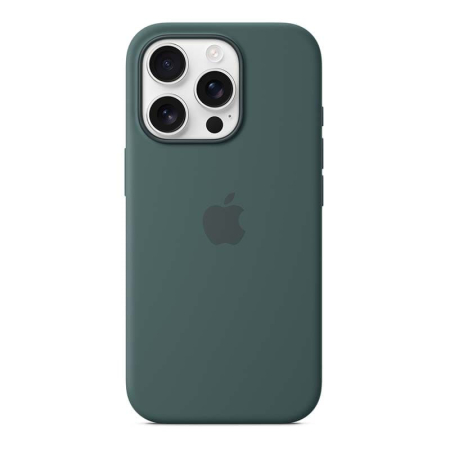 Чехол для iPhone 16 Pro с MagSafe Silicone Case Dark Green, тёмно-зеленый