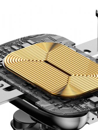 Автомобильный держатель с функцией беспроводной зарядки Baseus Smart Wireless Charger с датчиком (WXZN-01) Черный
