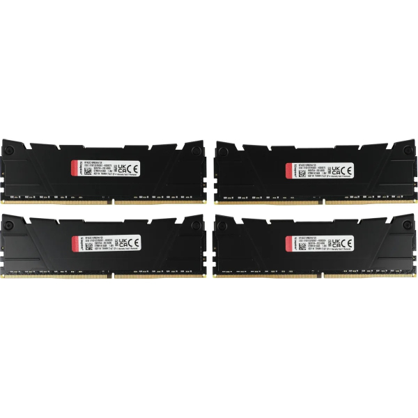 Оперативная память Kingston Fury Renegade Black KF432C16RB2K4/128 DDR4 128GB 3200MHz CL16 DIMM 4x32