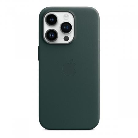 Чехол Leather Case MagSafe для Apple iPhone 14 Pro «Forest Green» Зеленый