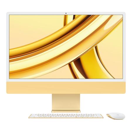 Apple iMac 24" (M3, 8C CPU, 10C GPU, 2023) Retina 4,5K, 8Gb, 256Gb SSD (MQRL3) Yellow, желтый