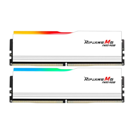 Оперативная память G.SKILL Ripjaws M5 Neo RGB F5 6000J3036F48GX2 RM5NRW DDR5 96GB 6000MHz CL30 UDIMM 2x48GB RGB White