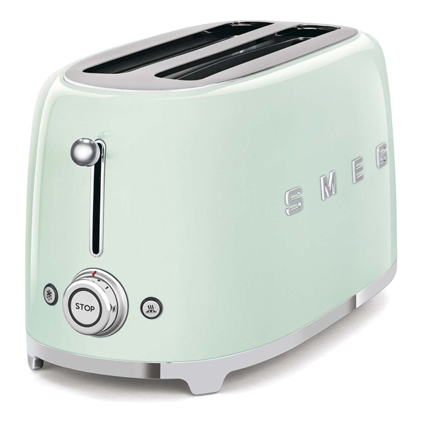 Тостер на 4 ломтика SMEG 50s style (TSF02PGEU) Пастельный зеленый