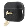 Чехол для Airpods Pro 2 Guess Glitter flakes Metal logo with Heart charm (GUAP2GLGSHK) Черный
