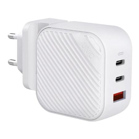 Зарядное устройство UNIQ Verge Pro 66Вт GaN, USB-A + 2 USB Type-C Белый